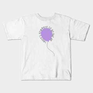 Nowhere to go but up balloon Potion Purple Kids T-Shirt